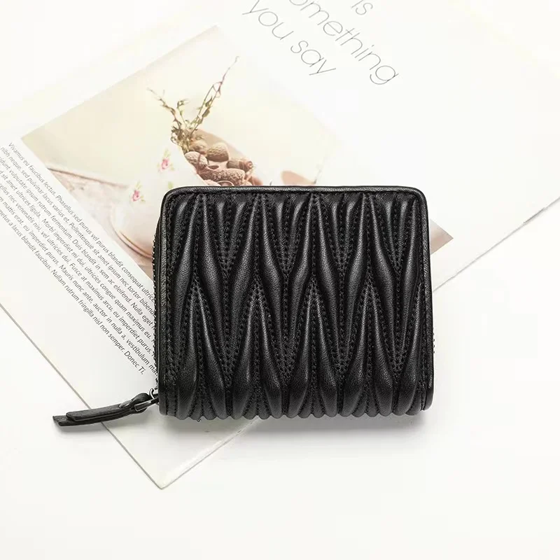 Luxury Bags Goyard - Dompet pendek wanita desain lipat kulit