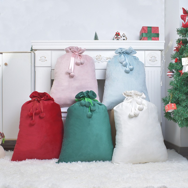 Luxury Xmas Bags - Kantong Natal Santa Besar dari Kain