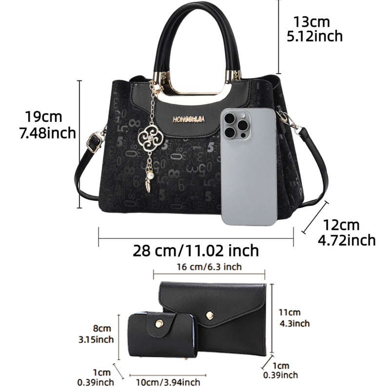 Set Tas Tangan Wanita 3-in-1,  - Luxury Bags For Women ulasan dan harga