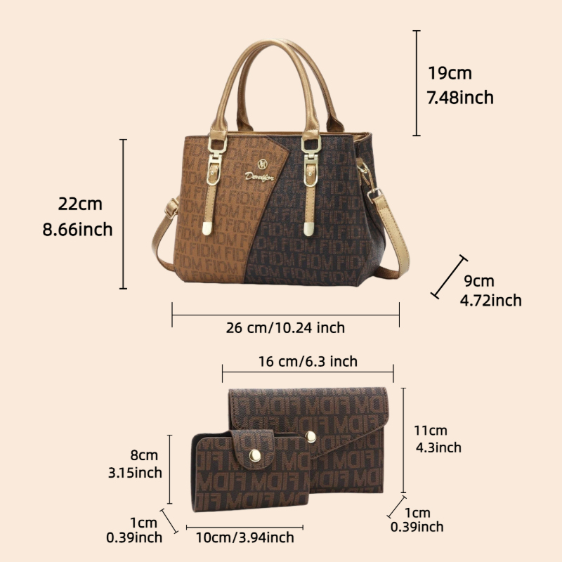 Set tas wanita 3 potong, tas t - Luxury Bags For Women ulasan dan harga