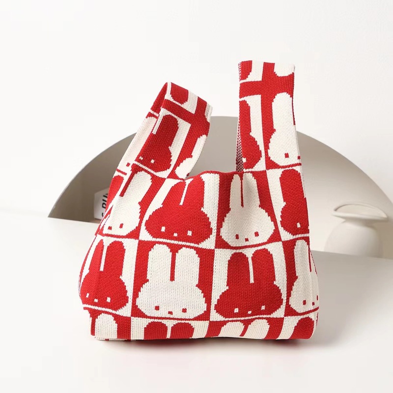 Tas Tote Rajut Mewah Miffy Red - Luxury Bags Luggage ulasan dan harga